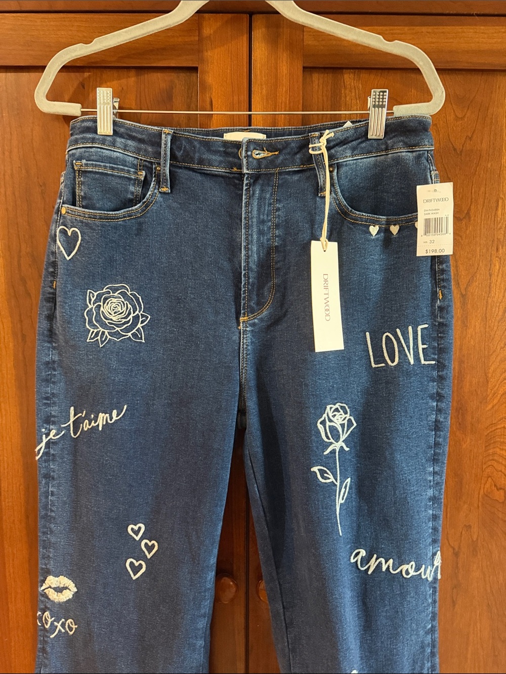 Driftwood Mara Embroidered Flare Jeans - Picture 3 of 7